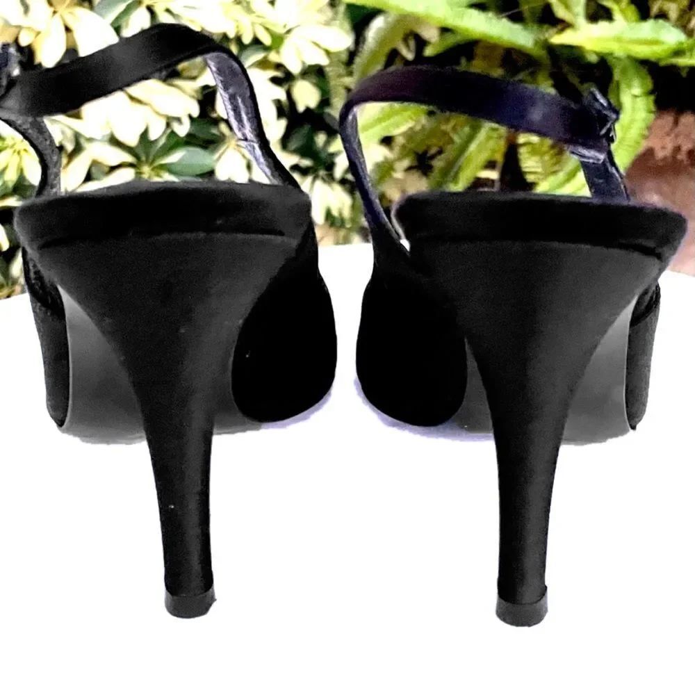 Stuart Weitzman peep Toe Sling-Back Heels - Picture 6 of 11